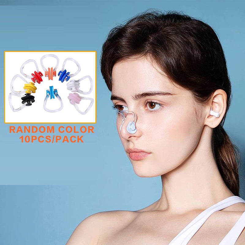 Linwnil 10Pcs Nose Clip for Swimming Nose Plugs for Kids and Adults Multi-Color - Image 4